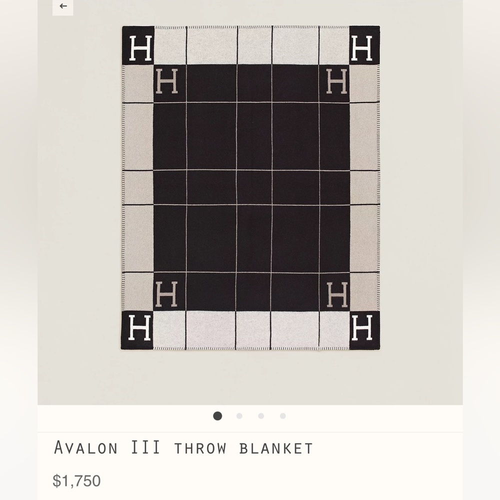 Authentic Hermes Avalon 3 Throw Blanket